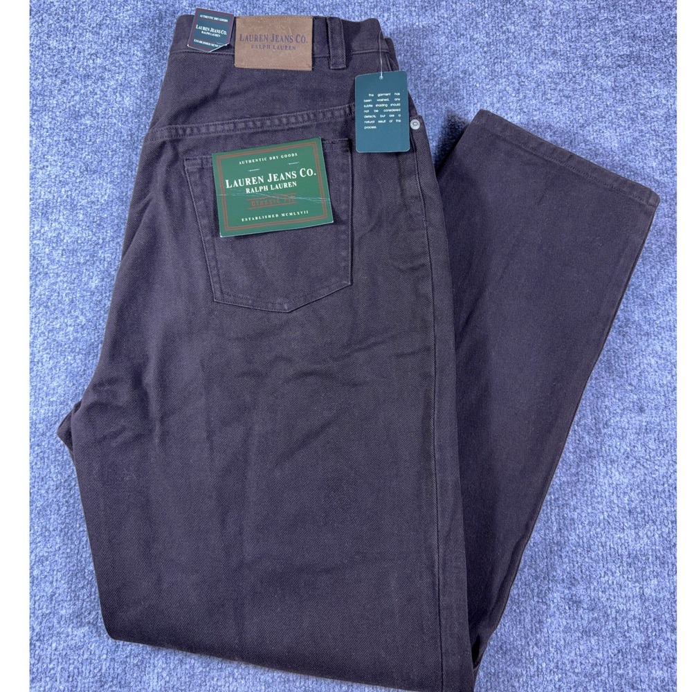 Y2K Lauren Ralph Lauren Jeans Co Vermont Highlight Chestnut Brown Pants 16W NWT